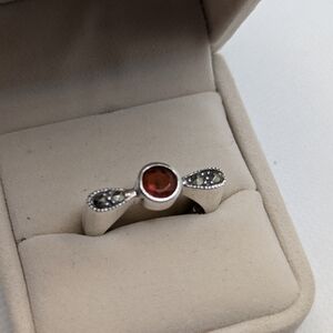 ✨ Vintage-Style Garnet & Marcasite Statement Ring ✨